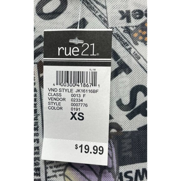 Rue 21 - Women's Short Sleeve Round Neck Bodysuit - White - Extra Small - Picture 8 of 11